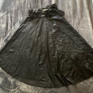 Women’s Black faux Leather Zara Maxi Skirt